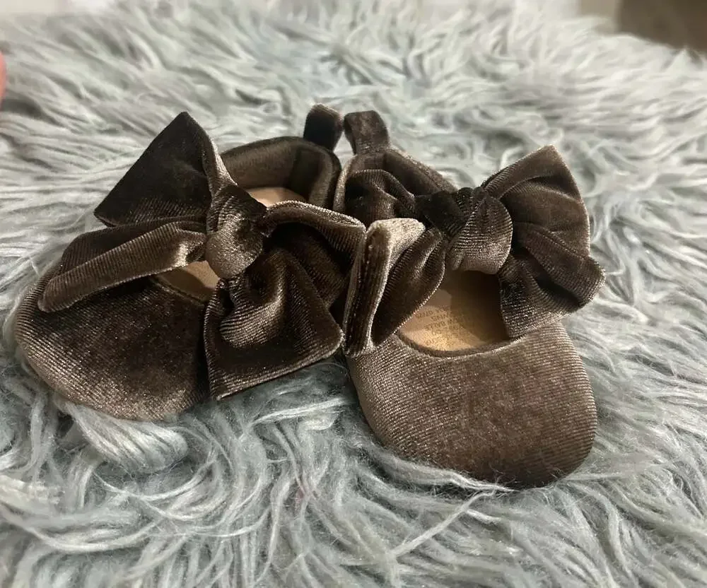 Old Navy Baby Velvet Bow Ballet Flats